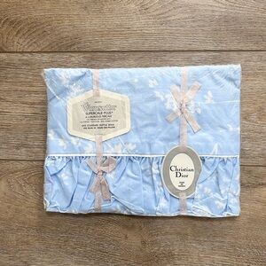 Vintage Christian Dior Wamsutta Supercale Plus Ruffle Sham Charmon pattern NOS